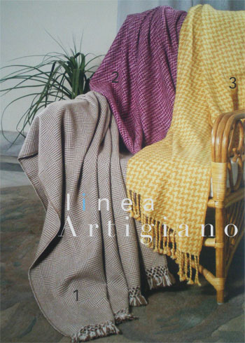 Cashmere blankets in weave designs