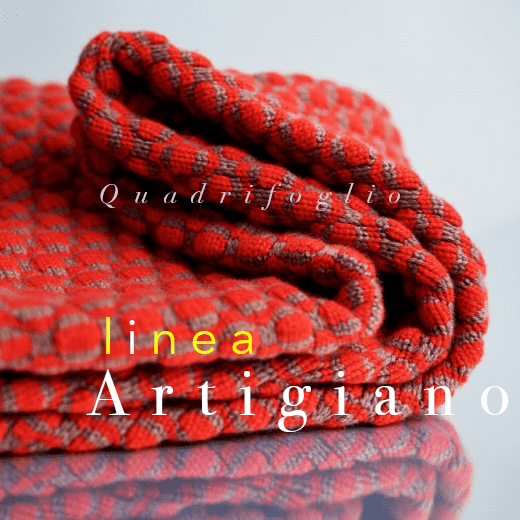 Knitted Cashmere Throw Quadrifoglio Rosso