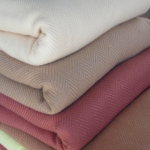 Bergamo Cashmere Decke in Fischgräten Muster