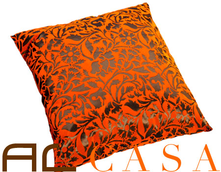 Ayalaa pillow in flocked acetate